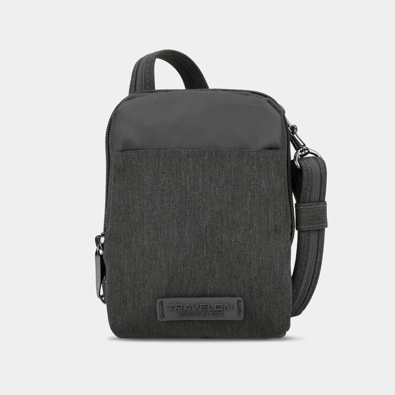 Travelon Cross-Body Bag Gray Heather Travelon Anti-Theft Metro Stadium Mini Crossbody