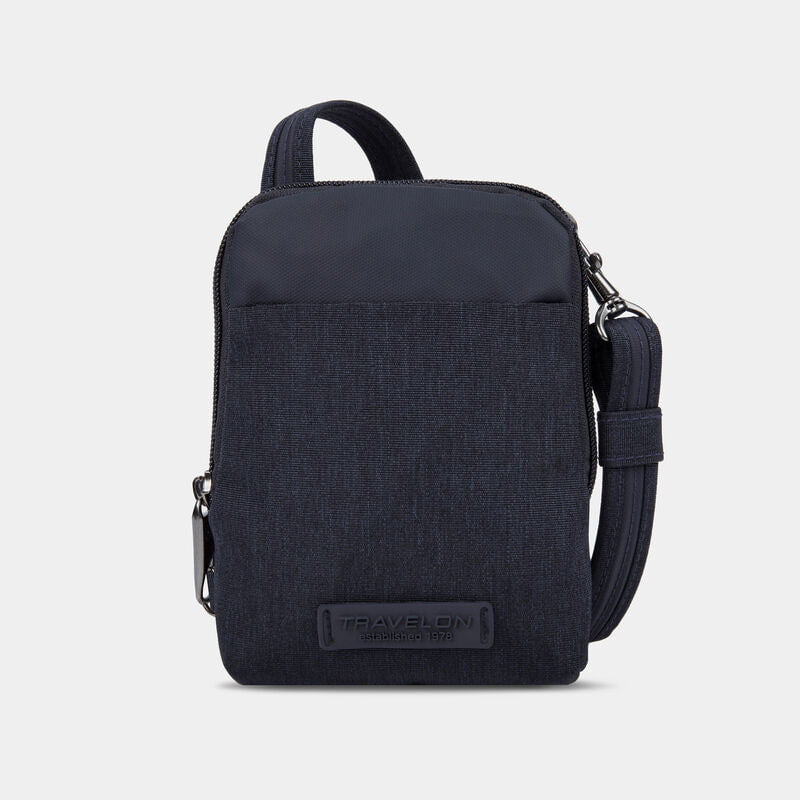 Travelon Cross-Body Bag Navy Heather Travelon Anti-Theft Metro Stadium Mini Crossbody
