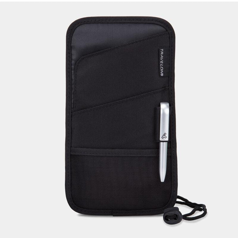 Travelon Passport Case Black Travelon ID and Boarding Pass Holder