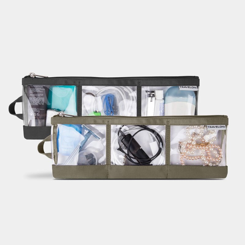 Travelon Travel Accessories Black/Nutmeg Travelon Set of 2 Accessory Organizers