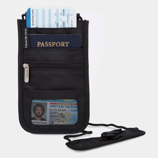 Travelon Travel Accessories Black Travelon RFID Blocking Classic Deluxe Boarding Pouch