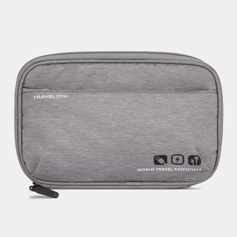 Travelon Travel Accessories Gray Heather Travelon World Travel Essentials Tech Organizer