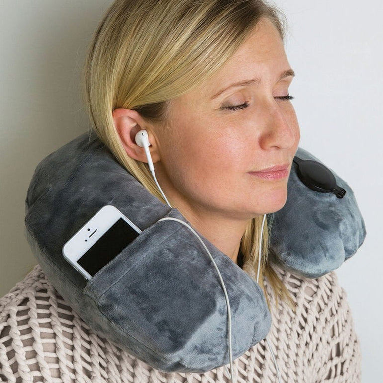 Travelon Travel Accessories Gray Travelon Deluxe Inflatable Pillow