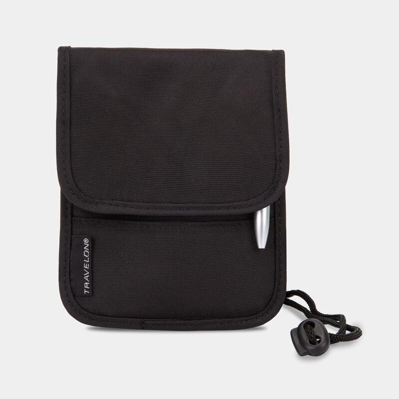 Travelon Wallets & Money Clips Black Travelon ID and Boarding Pass Holder w/Snap Closure