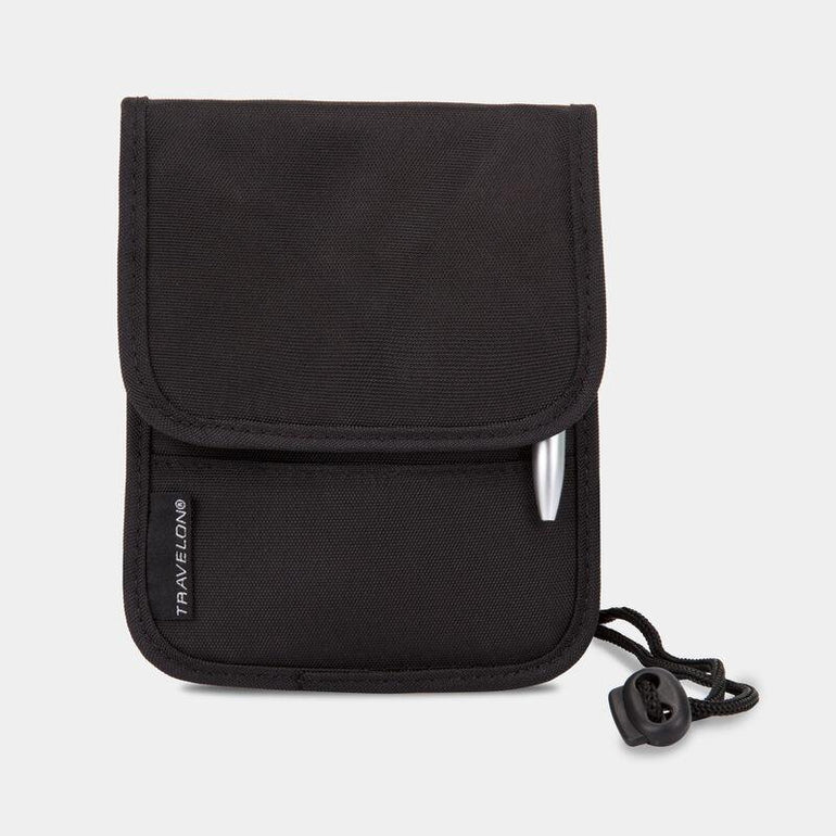 Travelon Wallets & Money Clips Black Travelon ID and Boarding Pass Holder w/Snap Closure