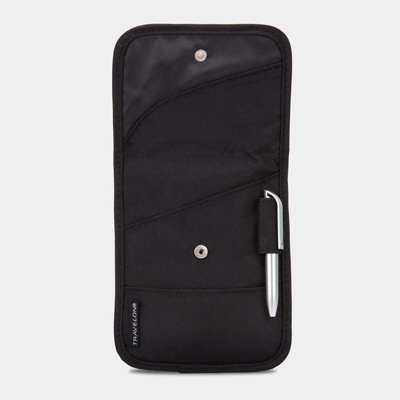 Travelon Wallets & Money Clips Black Travelon ID and Boarding Pass Holder w/Snap Closure