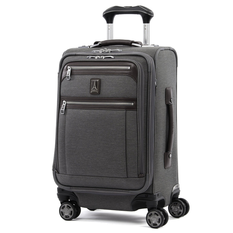Travelpro Luggage Grey Travelpro Platinum Elite 20 Inch Expandable Business Plus Carry-On Spinner