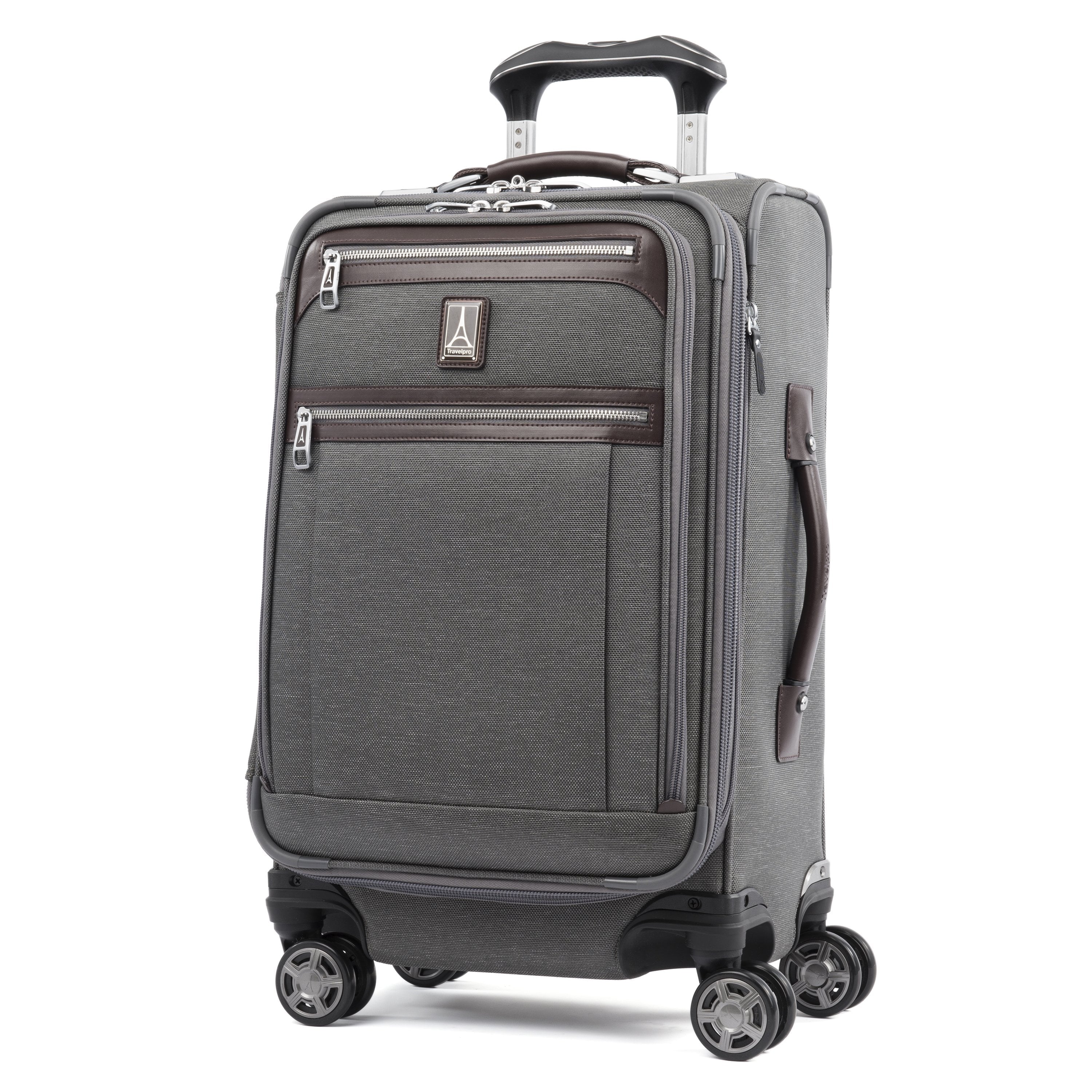Travelpro Luggage Grey Travelpro Platinum Elite 21 Inch Expandable Carry-On Spinner Luggage