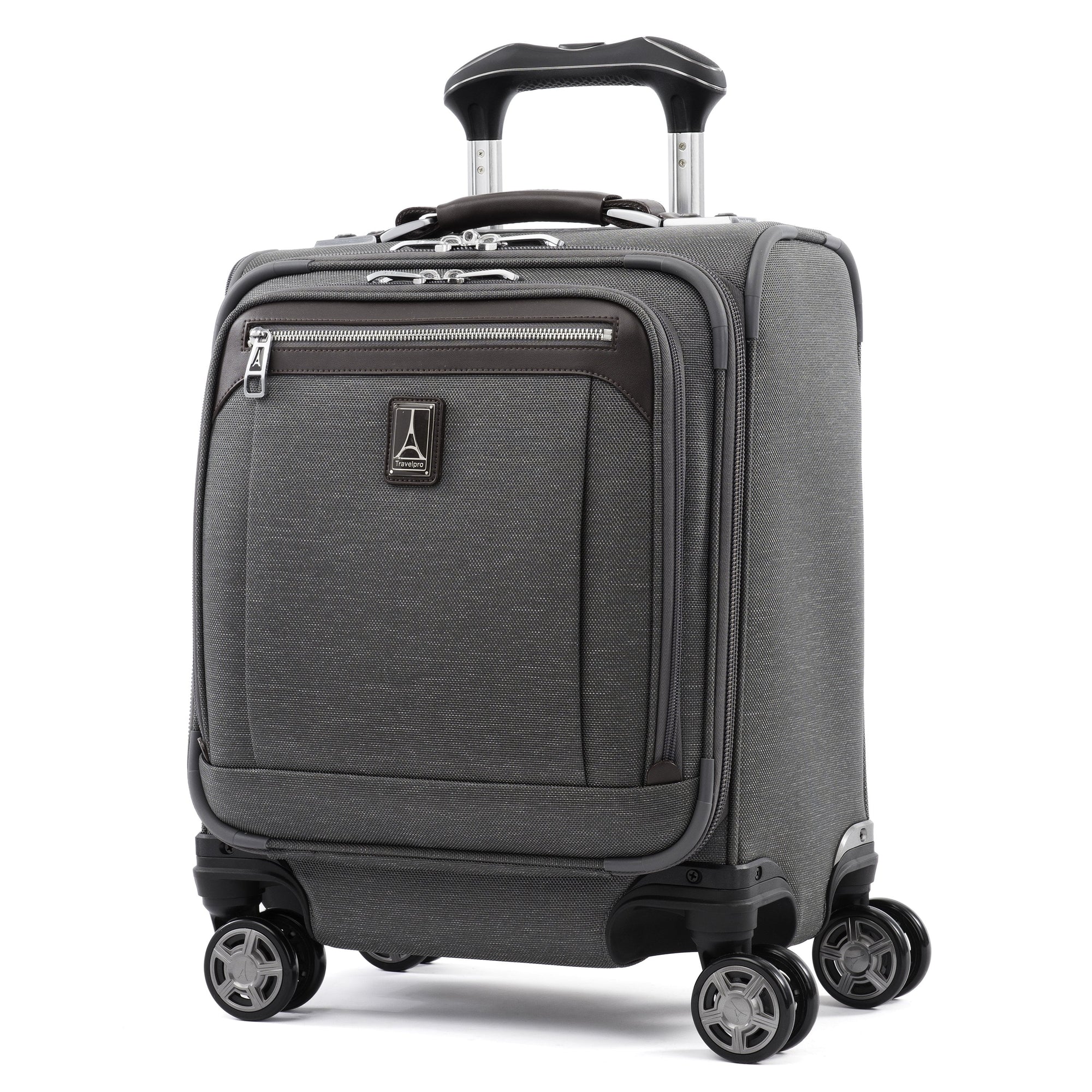 Travelpro Luggage Grey Travelpro Platinum Elite Carry-On Spinner Tote