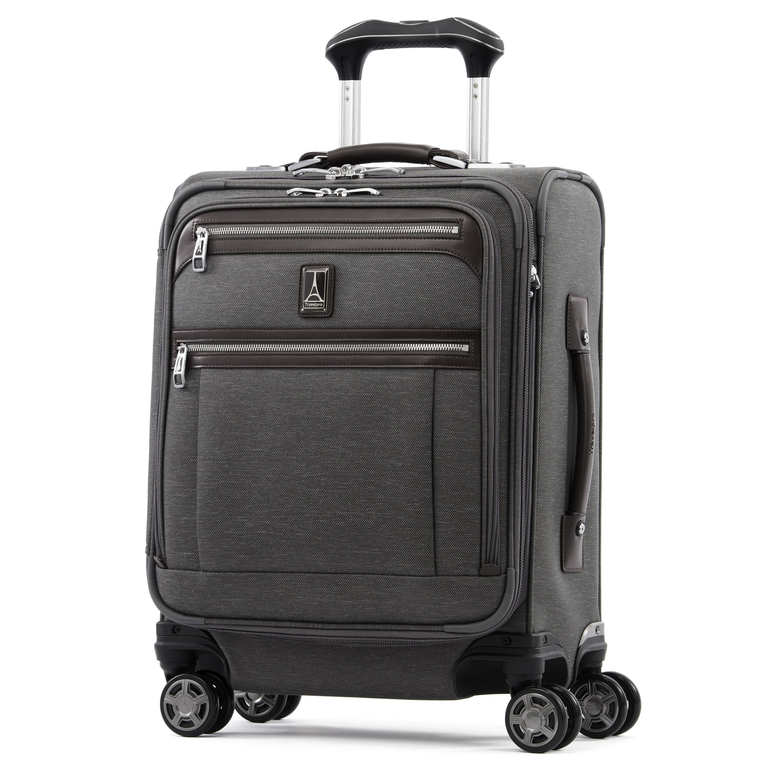 Travelpro Luggage Grey Travelpro Platinum Elite International Expandable Carry-On Spinner Luggage