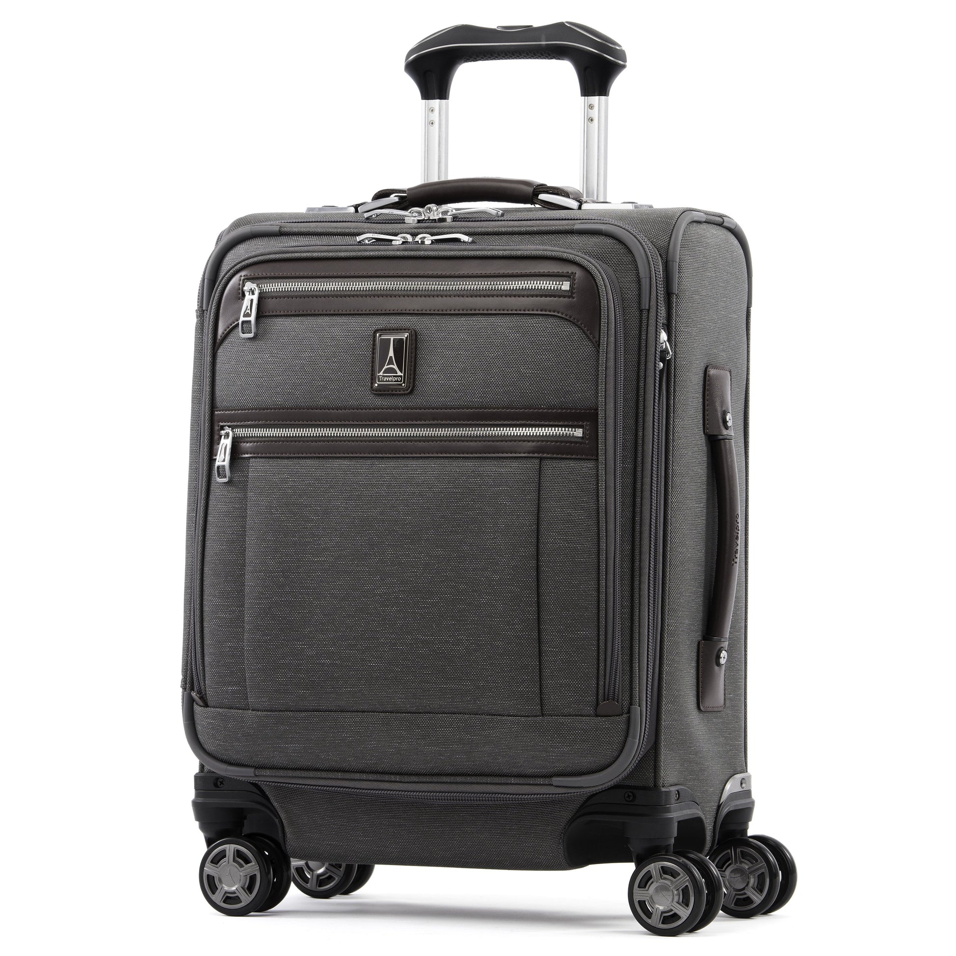 Travelpro Luggage Grey Travelpro Platinum Elite International Expandable Carry-On Spinner Luggage